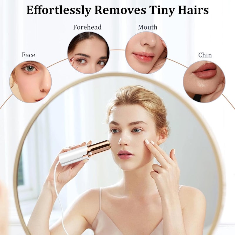 GJX Facial Hair Removal for Women, Electric Painless Rechargeable Facial Hair Remover for Face, Lip, Chin - Image 4